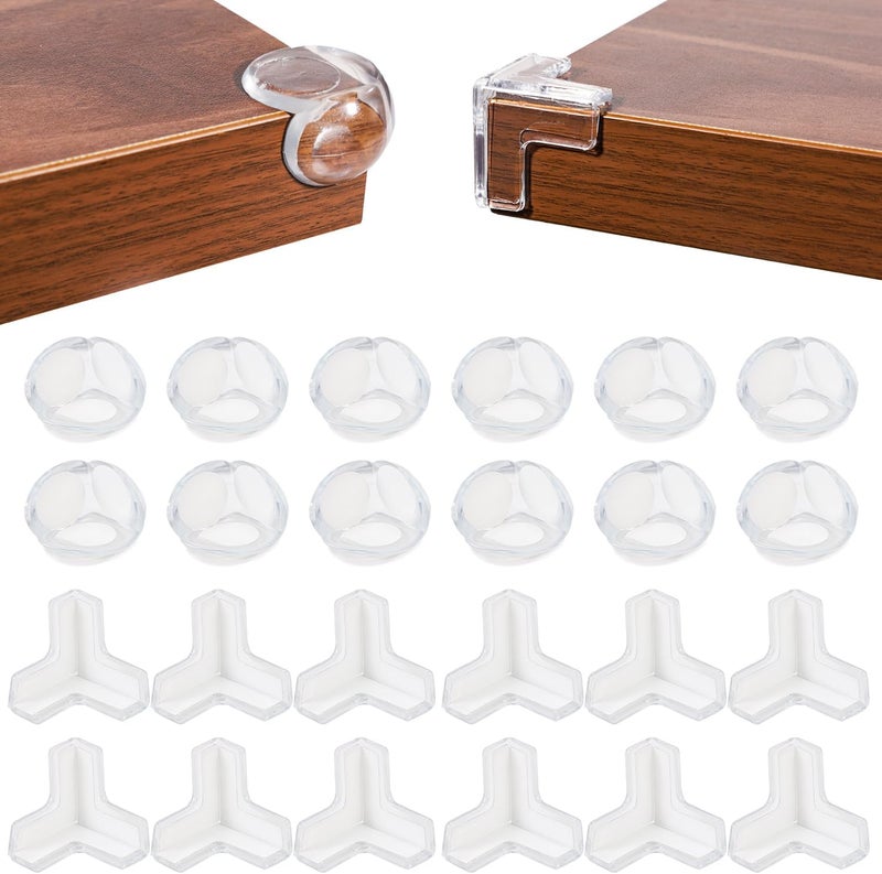 suyncyi 24 Pack Corner Guards Corner Protectors for Baby，Table Corner Protectors for Baby，Furniture Guards，Baby Proof Corner Protectors to Cover Sharp Furniture - Image 1